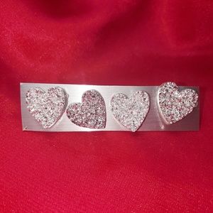Beautiful Sparkling Pierced Heart Earrings